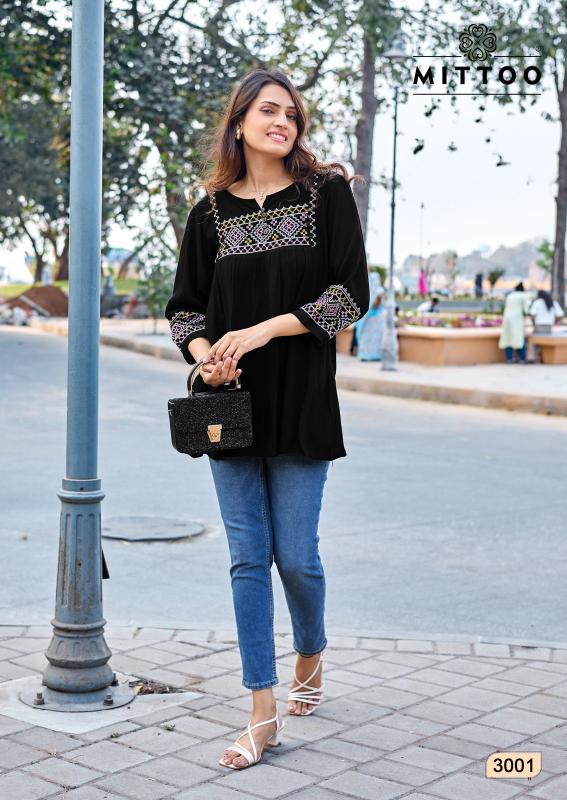 Mittoo emlee short top wholesale printed kurtis